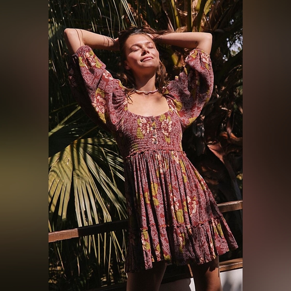 Free People smocked mini dress